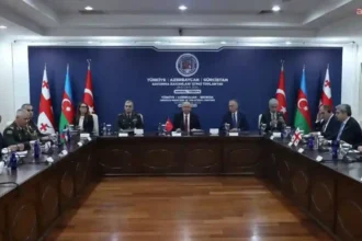 Azerbaycan - Gürcistan - Türkiye Savunma Bakanları