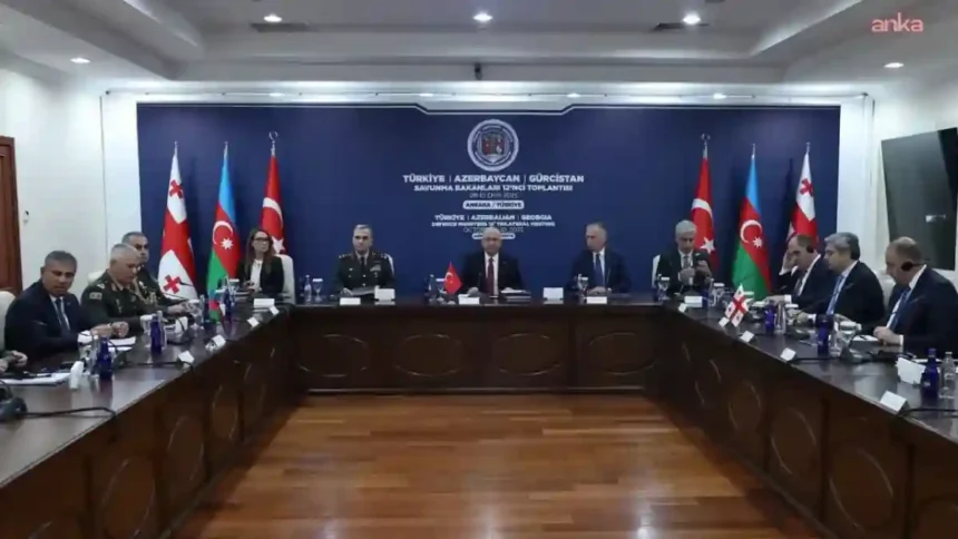 Azerbaycan - Gürcistan - Türkiye Savunma Bakanları